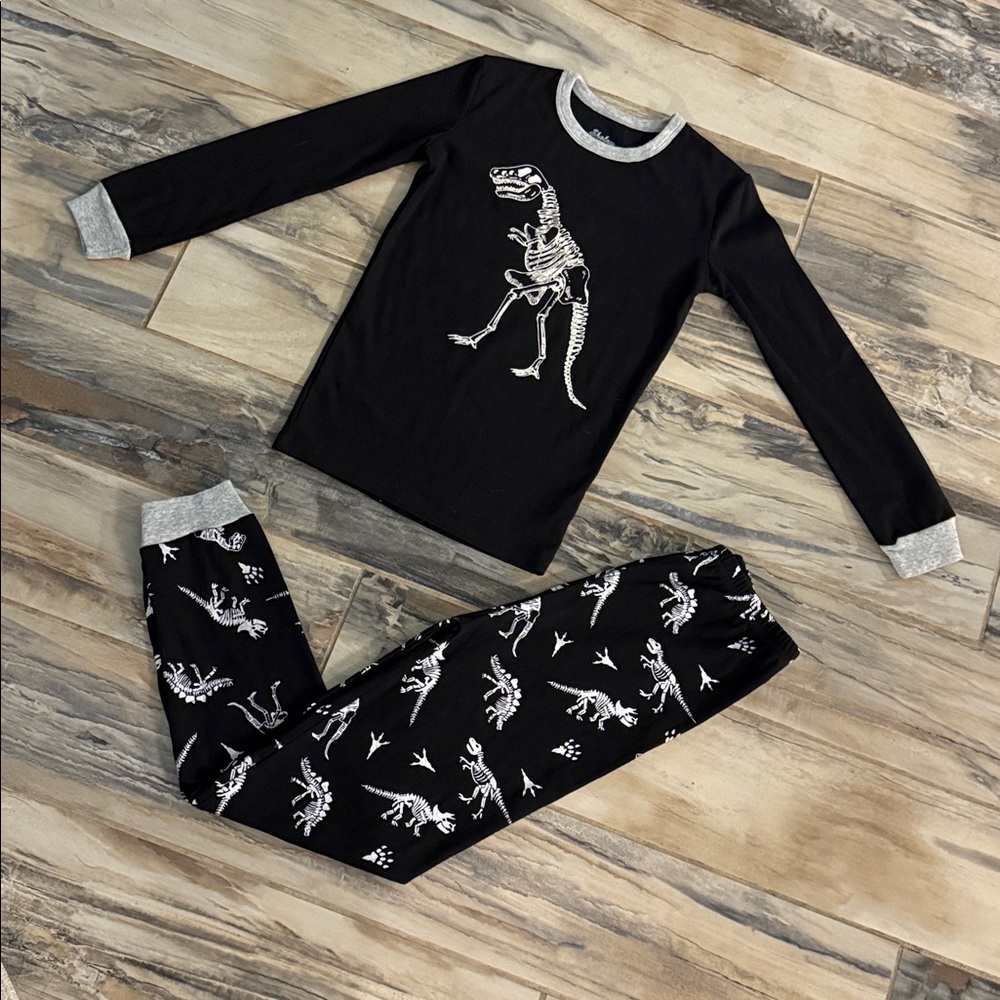 Shelry Dinosaur Glow-in-the-Dark Kids Pajama Set